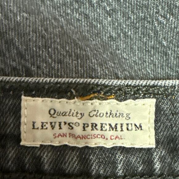 Levi's 501 Swan Island Gray Wash High Waist Stretch Skinny Denim Jeans Size 26 - Picture 4 of 5